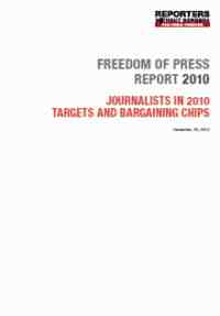 rsf freedom of press 2010