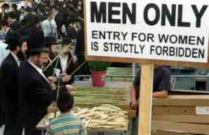 haredim no women allowed sign