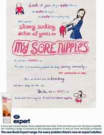 Boots nipple cream advert