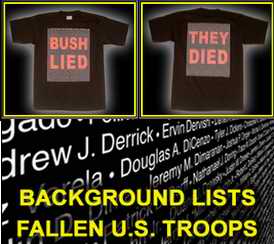 Bush Lied t-shirts