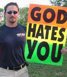 "God hates you" poster