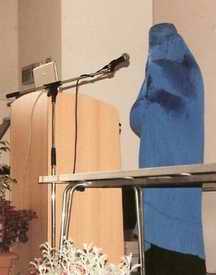 Burkha clad government spokesperson