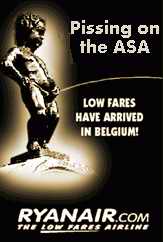 Ryanair Pissing on the ASA advert mock up