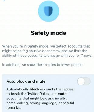 twitter safety mode